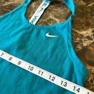 Nike Dri Fit Teal Tank Top XS Athleisure Gym Y2K Sporty Minimal W123